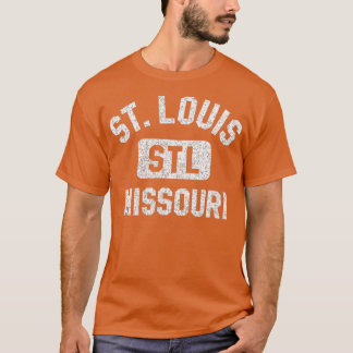 セントルイスSTLミズーリジムスタイル動揺してホワイトP Tシャツ