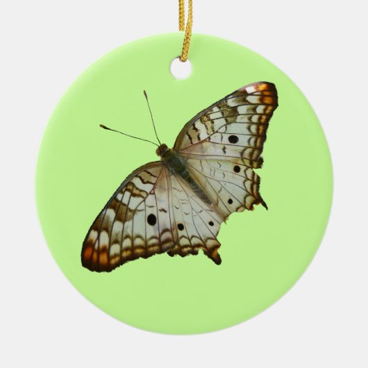 セントルシアからエキゾチックな蝶 セラミックオーナメント (正面)