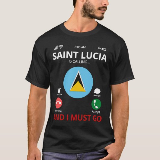 セントルシアが呼び出し Tシャツ (正面)