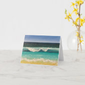 セントルシアのカリブ海ビーチ カード (黄色い花)