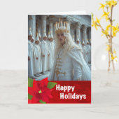 セントルシアのクリスマスカード ゲイ スウェーデンの光の祭り カード (黄色い花)