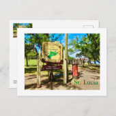 セントルシアのハト島国定番 ポストカード (正面/裏面)