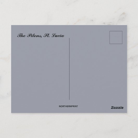 セントルシアのピトン ポストカード (裏面)