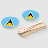 セントルシアの国旗 ハンドファン (組立なし)