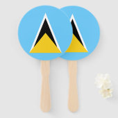 セントルシアの国旗 ハンドファン (正面&裏面)