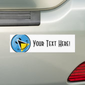 セントルシアの微笑み国旗 バンパーステッカー (車上)