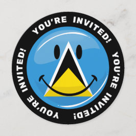 セントルシアの微笑み国旗 招待状