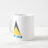 セントルシアの旗 コーヒーマグカップ (正面左)