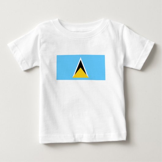 セントルシアの旗 ベビーTシャツ (正面)