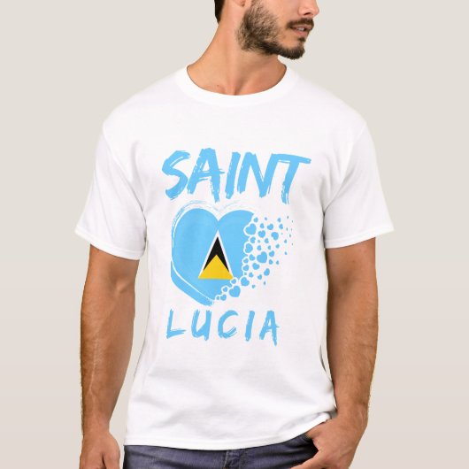 セントルシアの旗 Tシャツ (正面)