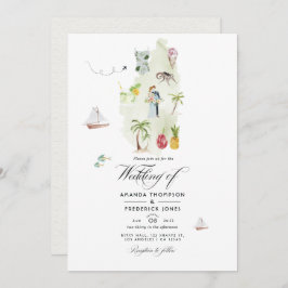 セントルシアの目的地の結婚式の写真 招待状