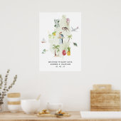 セントルシアの目的地の結婚式へようこそ ポスター (キッチン)