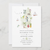 セントルシアの目的地の結婚式 招待状 (正面)