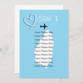 セントルシアの目的地ウェディングテーブルプランカード 招待状 (正面/裏面)