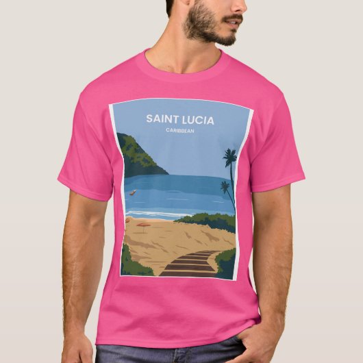セントルシアの風景 Tシャツ (正面)