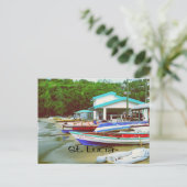 セントルシアの魚釣り村 ポストカード (スタンド正面)