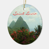 セントルシアのPitonsのオーナメント セラミックオーナメント (左)
