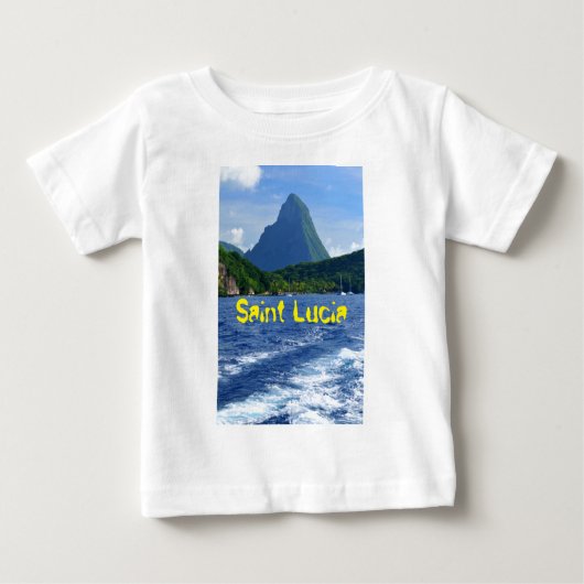 セントルシアのPitons ベビーTシャツ (正面)