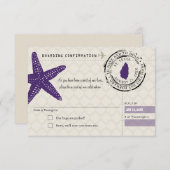 セントルシアへのRSVP搭乗券 招待状 (正面/裏面)