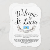 セントルシアへようこそ |宛先の結婚式のお願い 招待状 (正面/裏面)