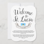 セントルシアへようこそ |宛先の結婚式のお願い 招待状 (正面)