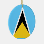 セントルシアオーナメント国旗 セラミックオーナメント (右)