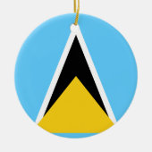 セントルシアオーナメント国旗 セラミックオーナメント (正面)