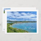 セントルシアカリブので大西洋と出会う場所 (正面/裏面)