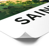 セントルシアカリブのトラベルプリント ポスター (角)