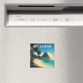 セントルシアカリブの旅行 マグネット (インサイチュ (食洗機))