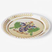 セントルシアコートオブアームズ ペーパープレート (アングル)