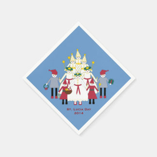 セントルシアデイクリスマス紙ナプキンス スタンダードカクテルナプキン
