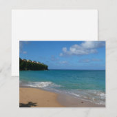 セントルシアビーチトロピカルバケーションランドスケープ (正面/裏面)