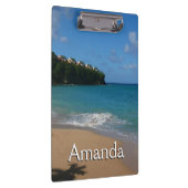 セントルシアビーチトロピカルバケーションランドスケープ クリップボード (右)