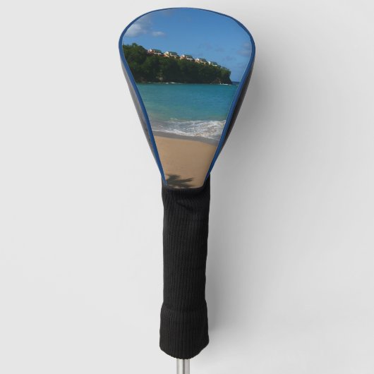 セントルシアビーチトロピカルバケーションランドスケープ ゴルフヘッドカバー (正面)