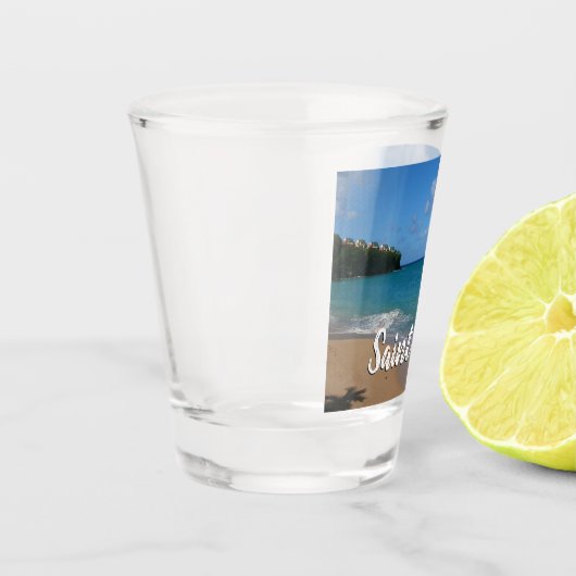 セントルシアビーチトロピカルバケーションランドスケープ ショットグラス (左)