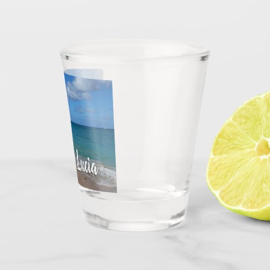 セントルシアビーチトロピカルバケーションランドスケープ ショットグラス (右)