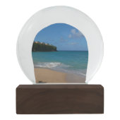 セントルシアビーチトロピカルバケーションランドスケープ スノーグローブ (裏面)