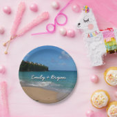 セントルシアビーチトロピカルバケーションランドスケープ ペーパープレート (パーティー)