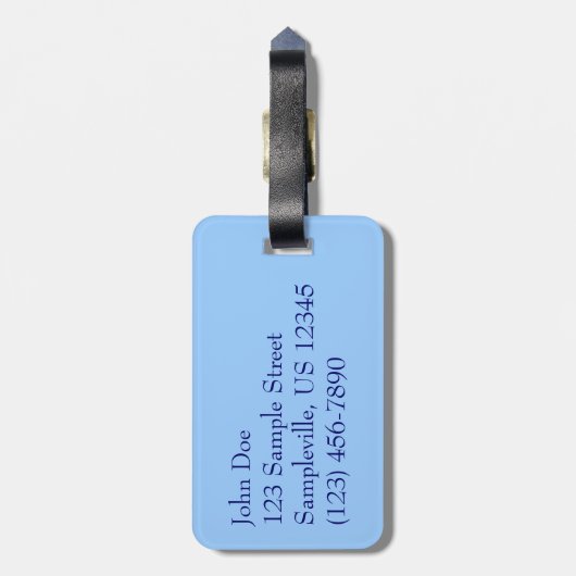 セントルシアビーチトロピカルバケーションランドスケープ ラゲッジタグ (裏面縦)