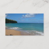 セントルシアビーチトロピカルバケーションランドスケープ 名刺 (裏面)