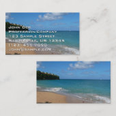 セントルシアビーチトロピカルバケーションランドスケープ 名刺 (正面/裏面)