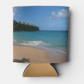 セントルシアビーチトロピカルバケーションランドスケープ 缶クーラー (正面)