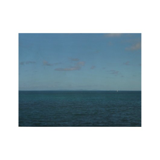セントルシアホライゾンブルー海 ウッドポスター (正面)