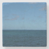 セントルシアホライゾンブルー海 ストーンコースター (正面)