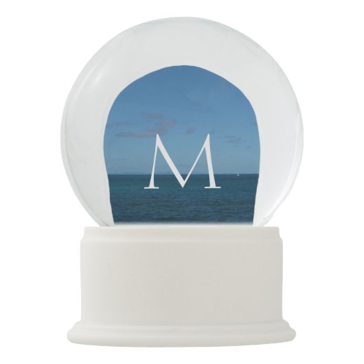 セントルシアホライゾンブルー海 スノーグローブ (正面)