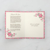 セントルシアルーシー宗教祈りの言葉ピンクローズ カード (内部)