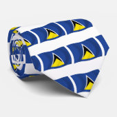 セントルシア国旗のタイ ネクタイ (ロール)