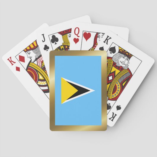 セントルシア国旗のトランプ トランプ (裏面)