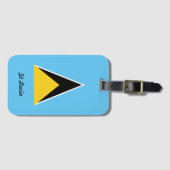 セントルシア国旗のラゲッジタグ ラゲッジタグ (正面横)